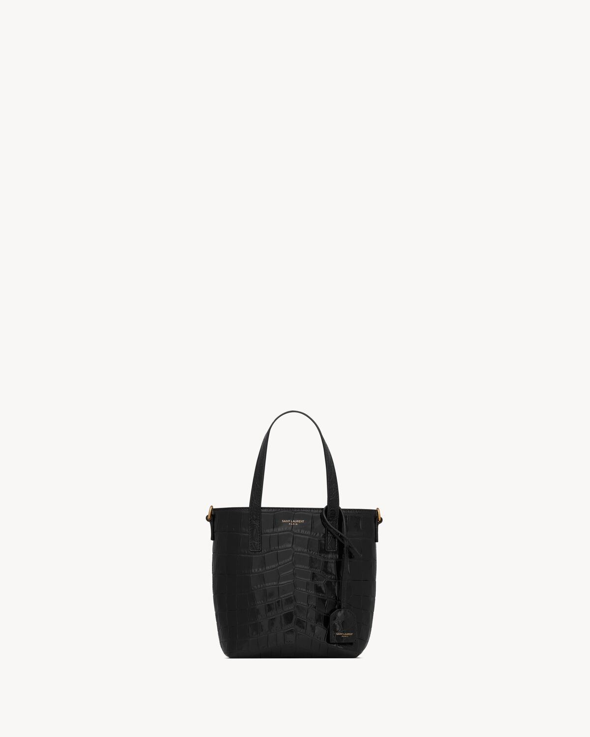 YSL Mini Toy Shopping Saint Laurent in Crocodile-Embossed Leather - Image 1